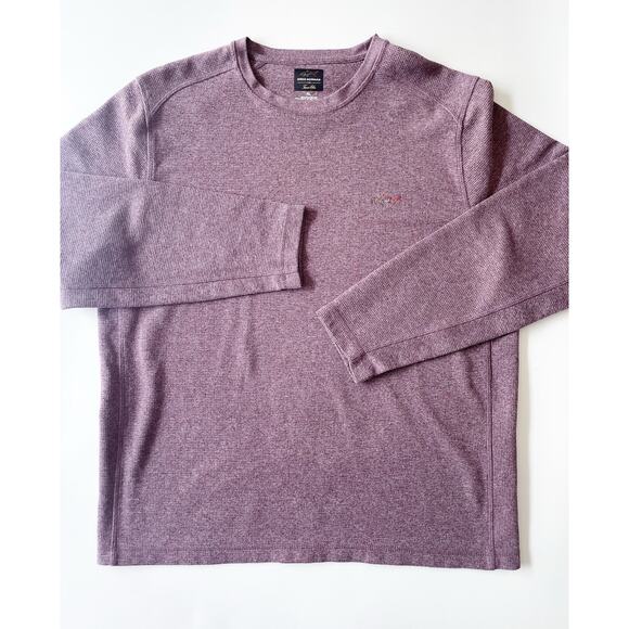 Men's Greg Norman for Tasso Elba Heather Purple Waffle Knit Long Sleeve Size XL - Picture 1 of 7